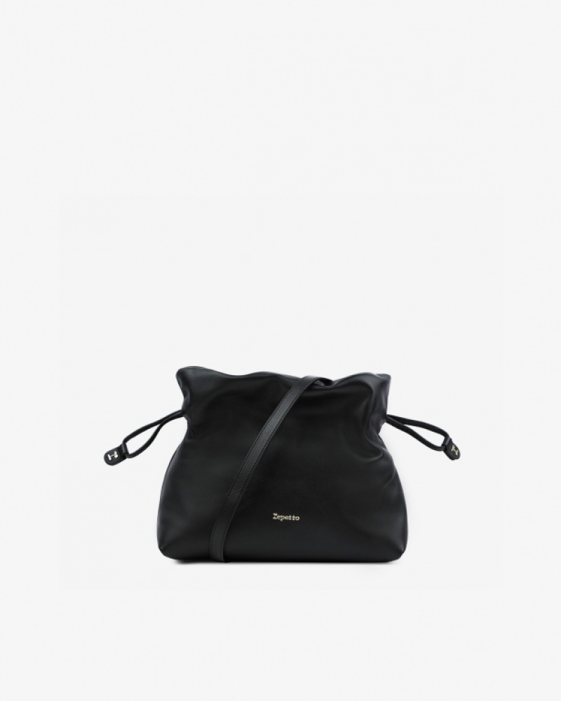 Black Repetto Poids Plume Accessories Leather Bags | 91645QFAW