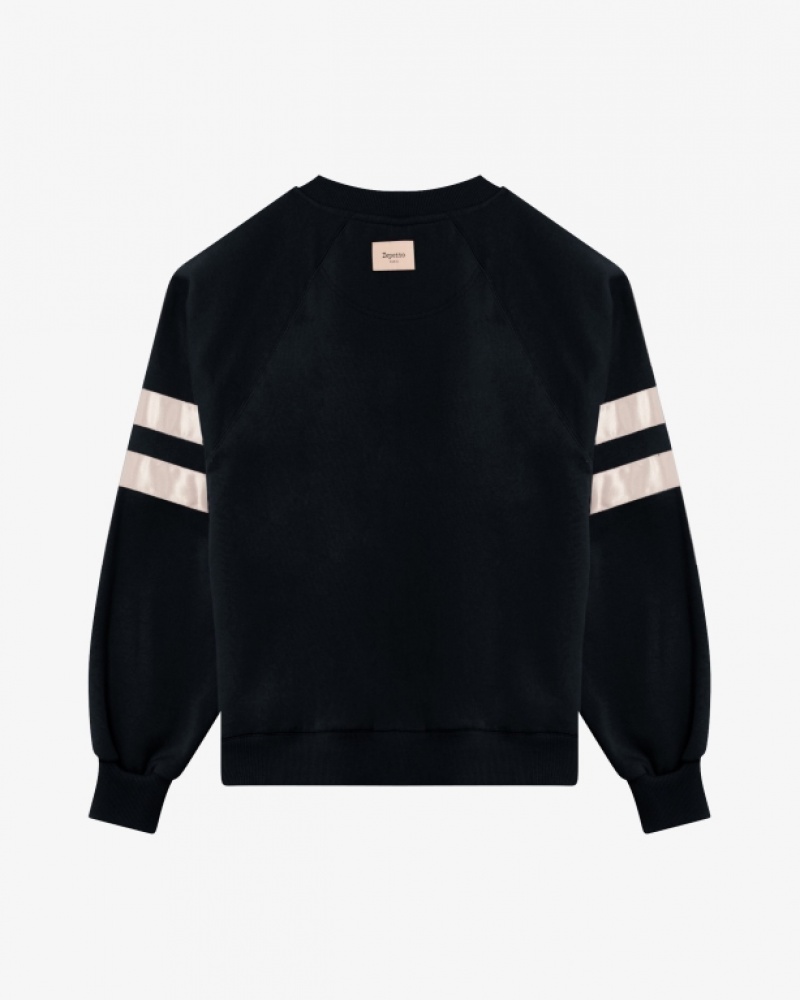 Black Repetto Satin Women's Sweatshirts | 96237LJAS