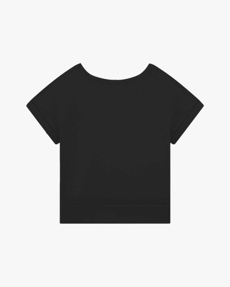 Black Repetto Scuba top Women's T-Shirts | 58026DAMC