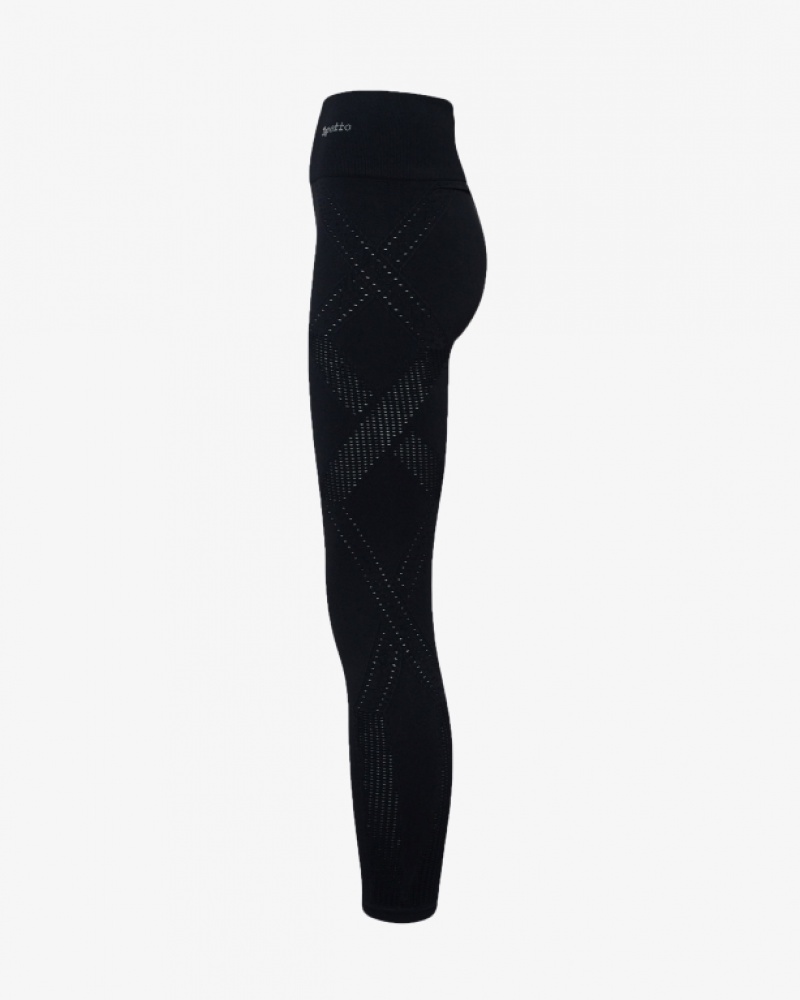 Black Repetto Seamless Women's Leggings | 49803JIXP