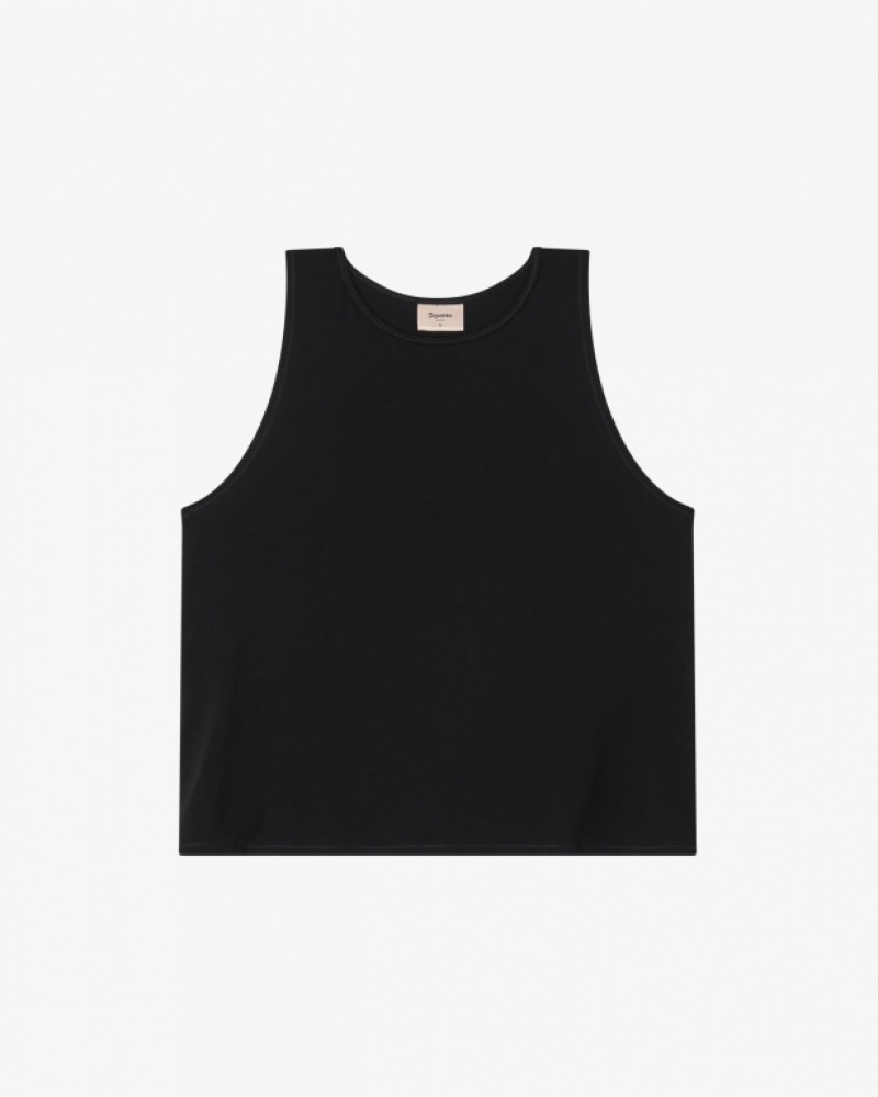 Black Repetto Studio draped tank Women\'s Tops | 92704ASIH