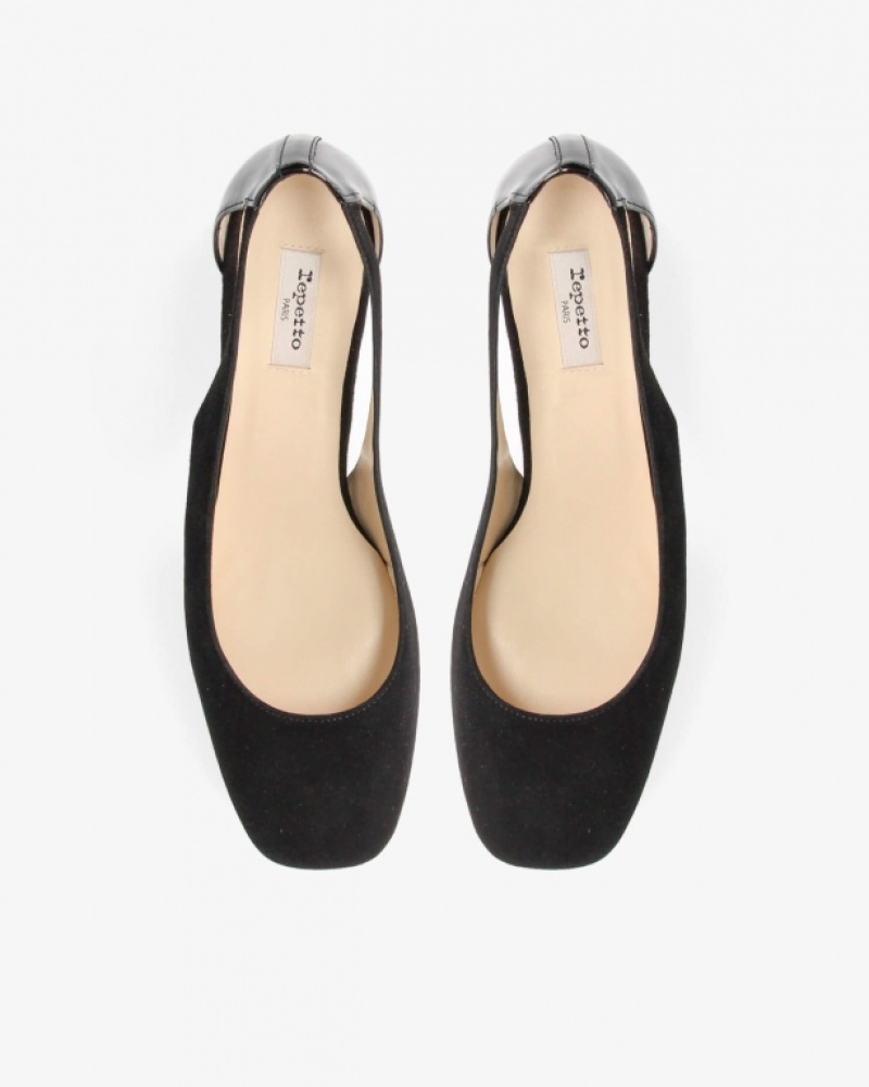 Black Repetto Terry Women's Pumps | 35219UYJO