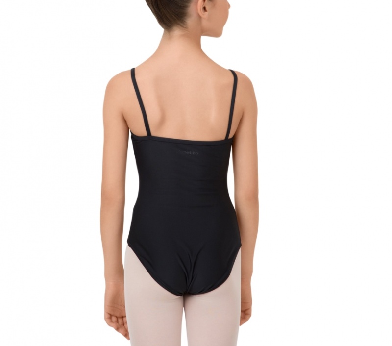 Black Repetto Thin straps Kids' Leotards | 59076ZUOM