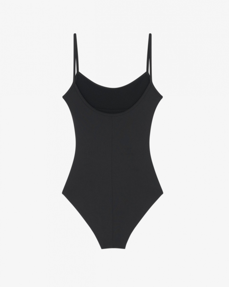 Black Repetto Thin straps Women's Leotards | 03845NTLB