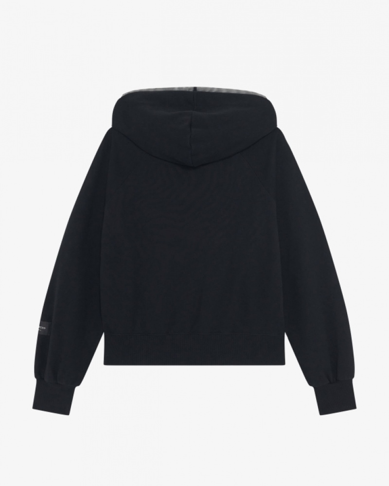 Black Repetto Tulle hooded Women's Sweatshirts | 04837KFLY