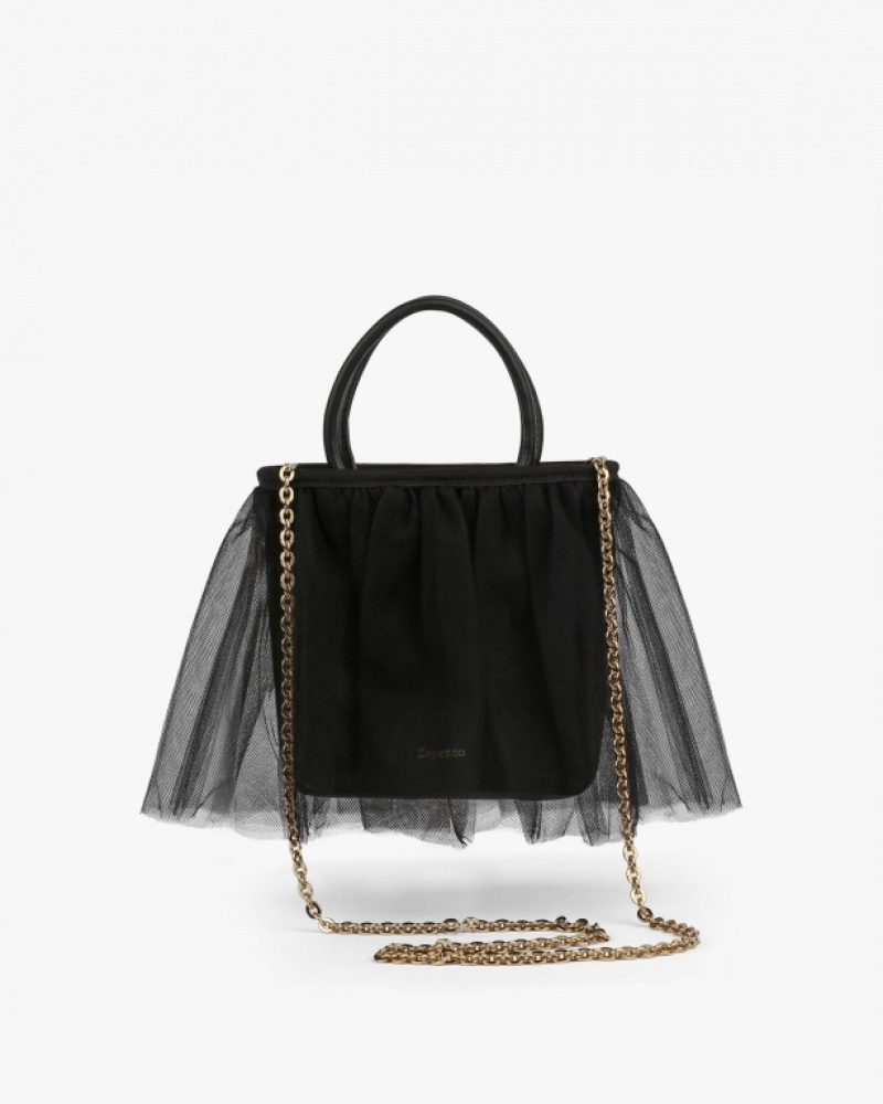 Black Repetto Tutu small Accessories Leather Bags | 36285NLIH