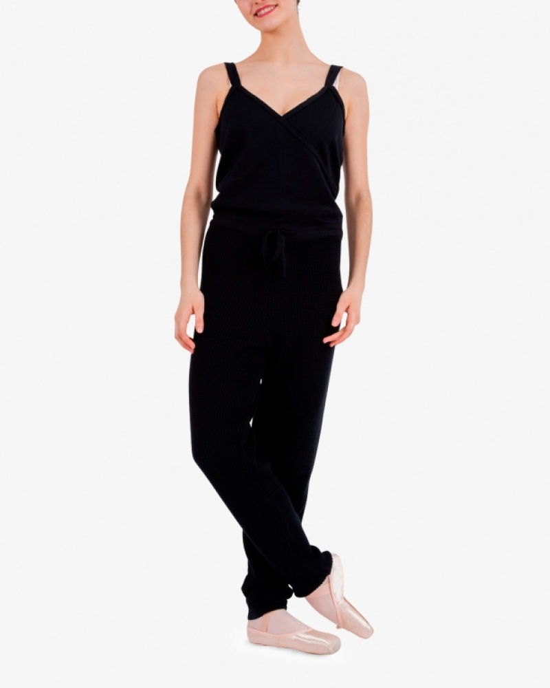 Black Repetto Warm-up Women's Jumpsuit | 61742GCRW