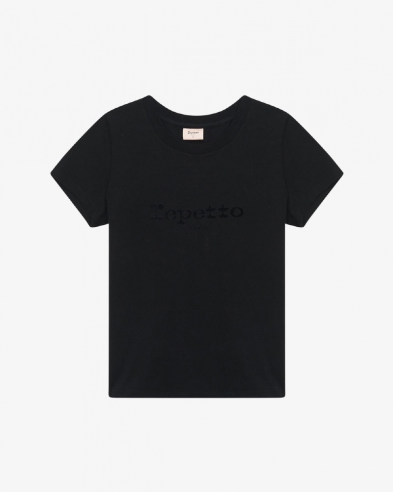 Black Repetto Women\'s T-Shirts | 72016OCSH