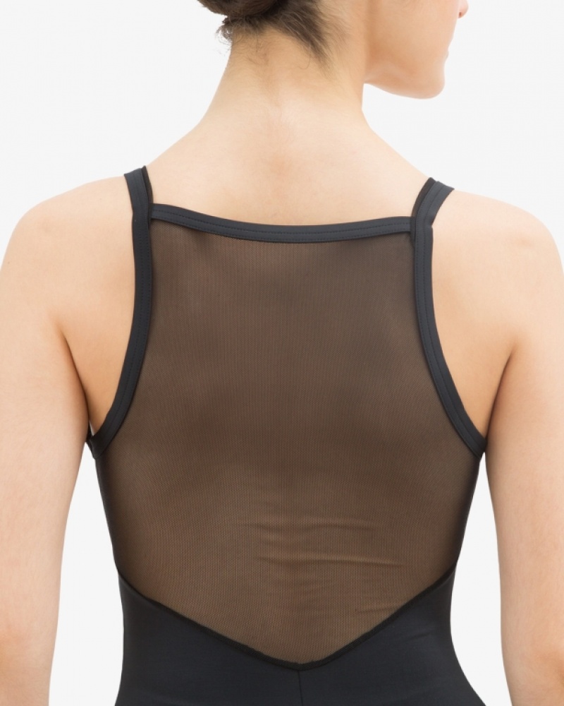 Black Repetto Wrap-over Women's Leotards | 79650BYMA