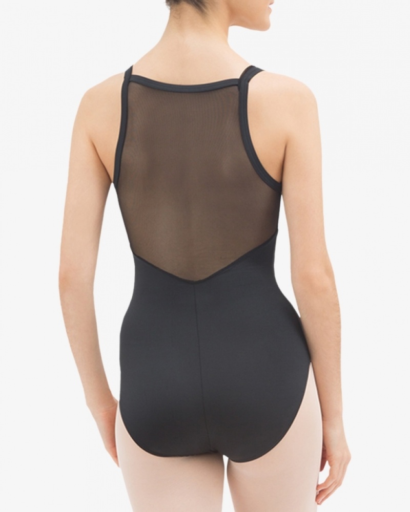 Black Repetto Wrap-over Women's Leotards | 79650BYMA