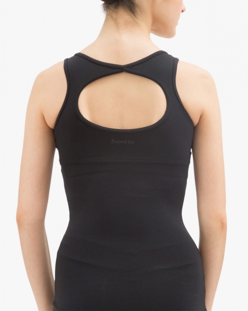 Black Repetto top Women's Long Sleeve | 03275CDSZ