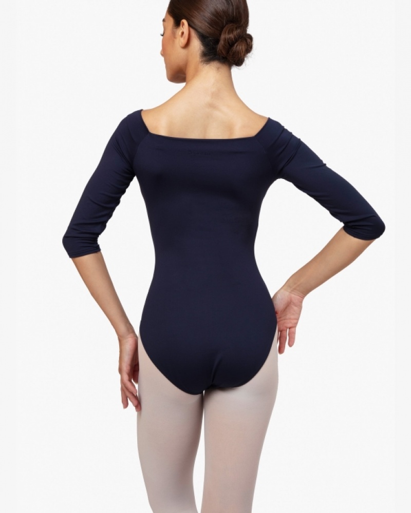 Blue Repetto 3/4 sleeves Women's Leotards | 14705DJNO