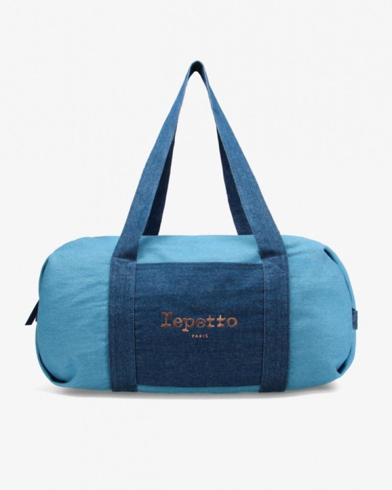 Blue Repetto Cotton duffle Size L Women\'s Sports Bag | 61725DWBK