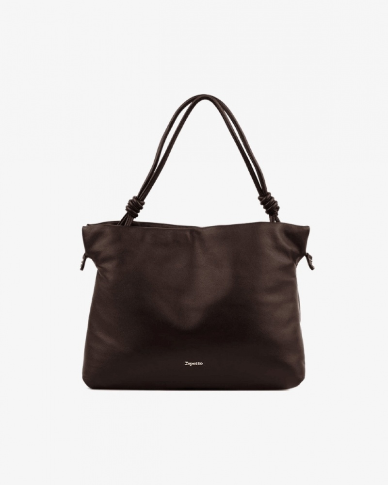 Brown Repetto Plume Accessories Leather Bags | 41568XEST