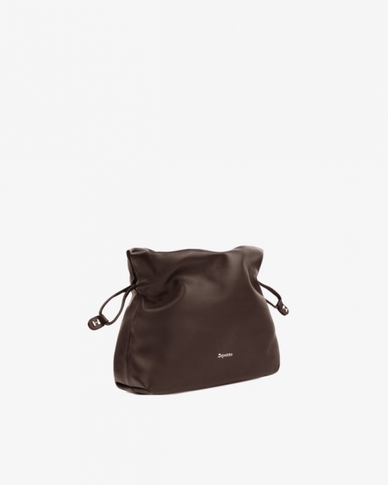 Brown Repetto Poids Plume Accessories Leather Bags | 79480IYVS