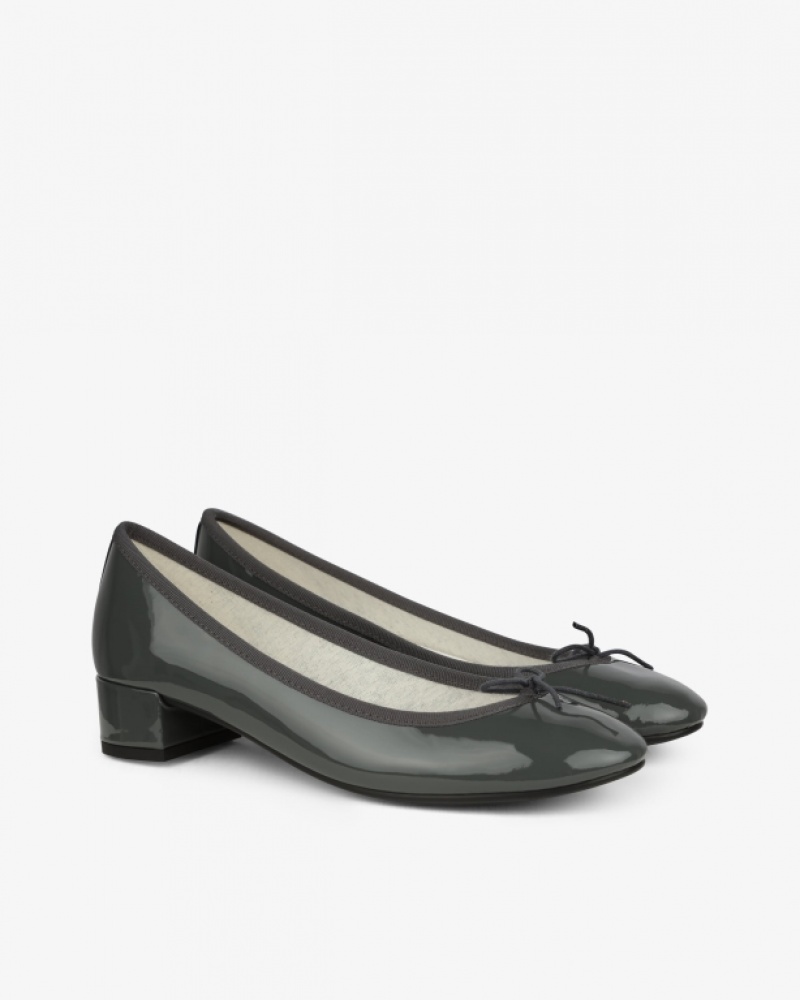 Dark Gray Repetto Camille sole rubber Women's Ballerina | 06942YDUH