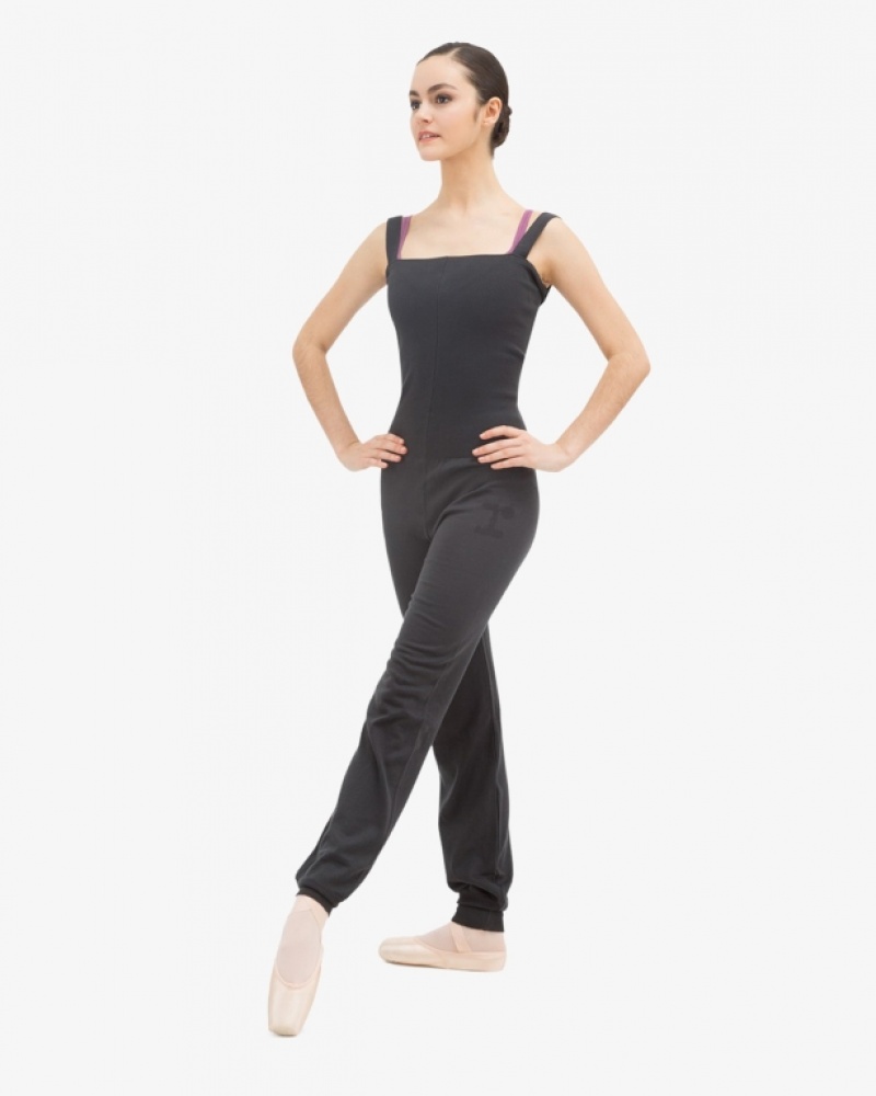 Dark Grey Repetto Large straps Women\'s Jumpsuit | 52176QRNO