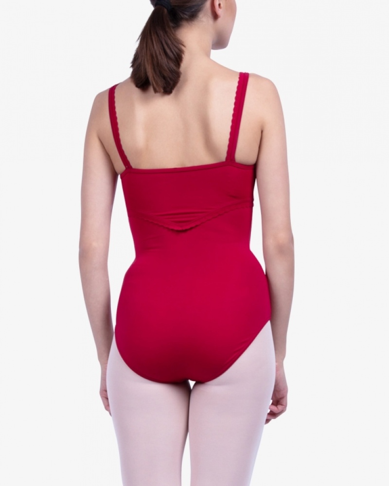 Dark Red Repetto Fancy finishing details Women's Leotards | 91742AZNP