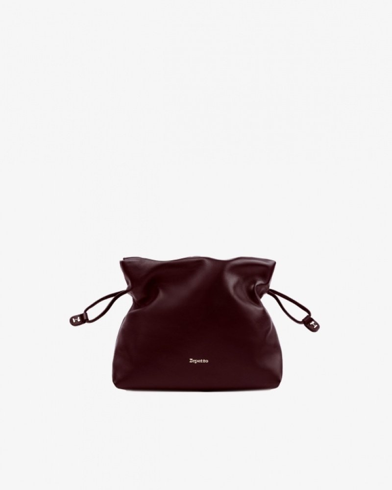 Dark Red Repetto Poids Plume Accessories Leather Bags | 87056XASV