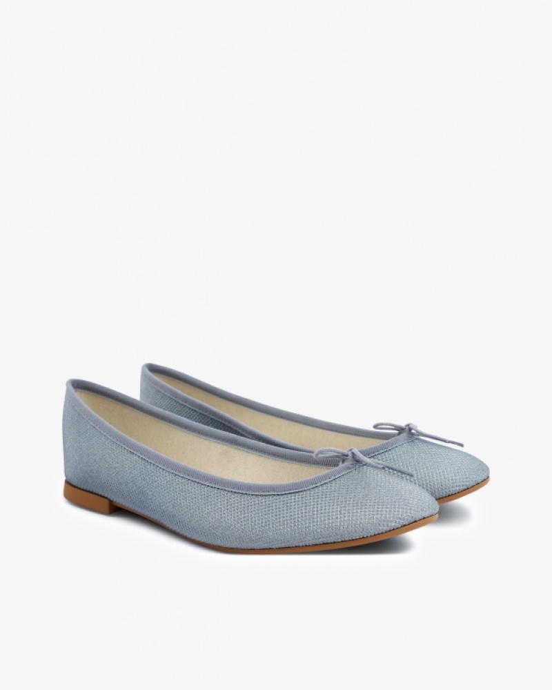 Light Blue Repetto Cendrillon sole rubber Vegan Women's Ballerina | 76352TJVI