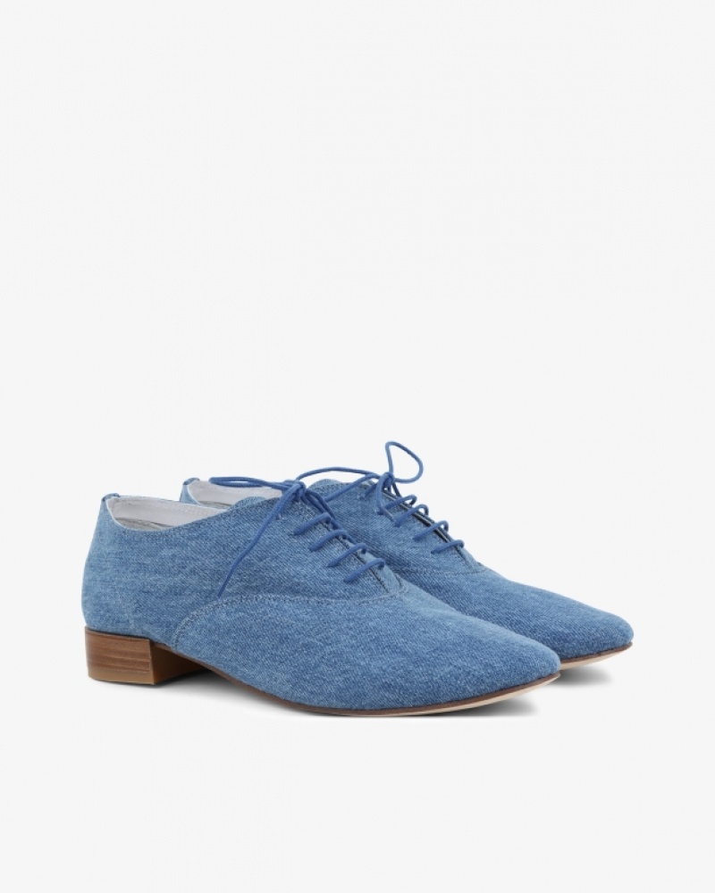 Light Blue Repetto Zizi Women's Oxford Shoes | 12573FNPU