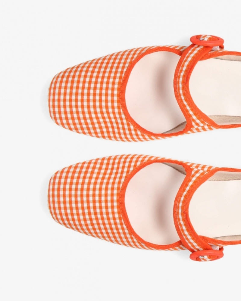 Orange Repetto Georgia square-toe Women's Mary Janes | 79341BLUM