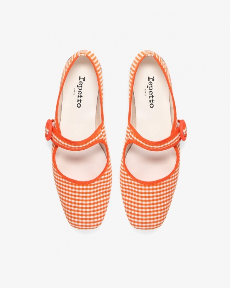 Orange Repetto Georgia square-toe Women's Mary Janes | 79341BLUM