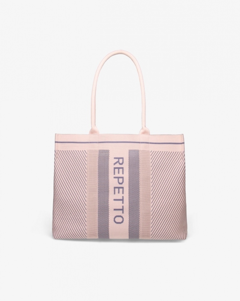 Pink Grey Repetto Accessories Shopper Bag | 61583BLET