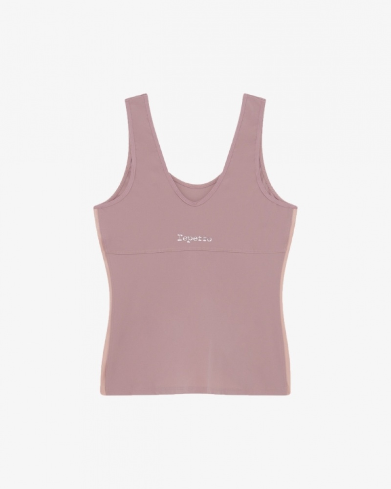 Pink Repetto Expression tank Women's Tops | 85137VMGO