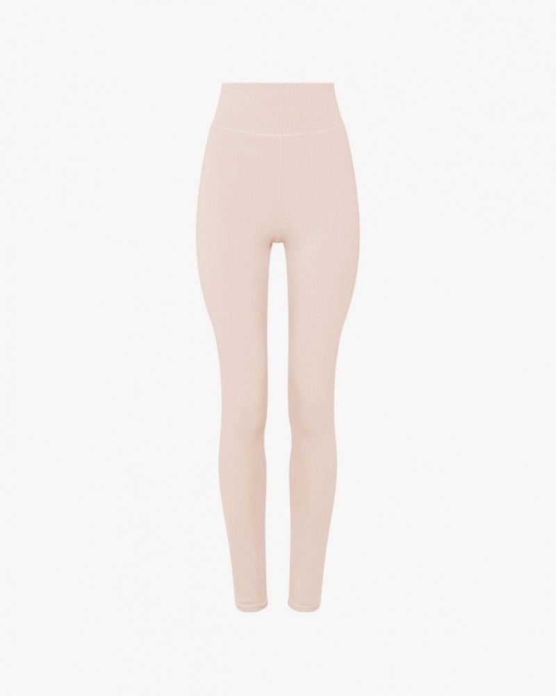 Pink Repetto Ribbed Women\'s Leggings | 92734DSOC