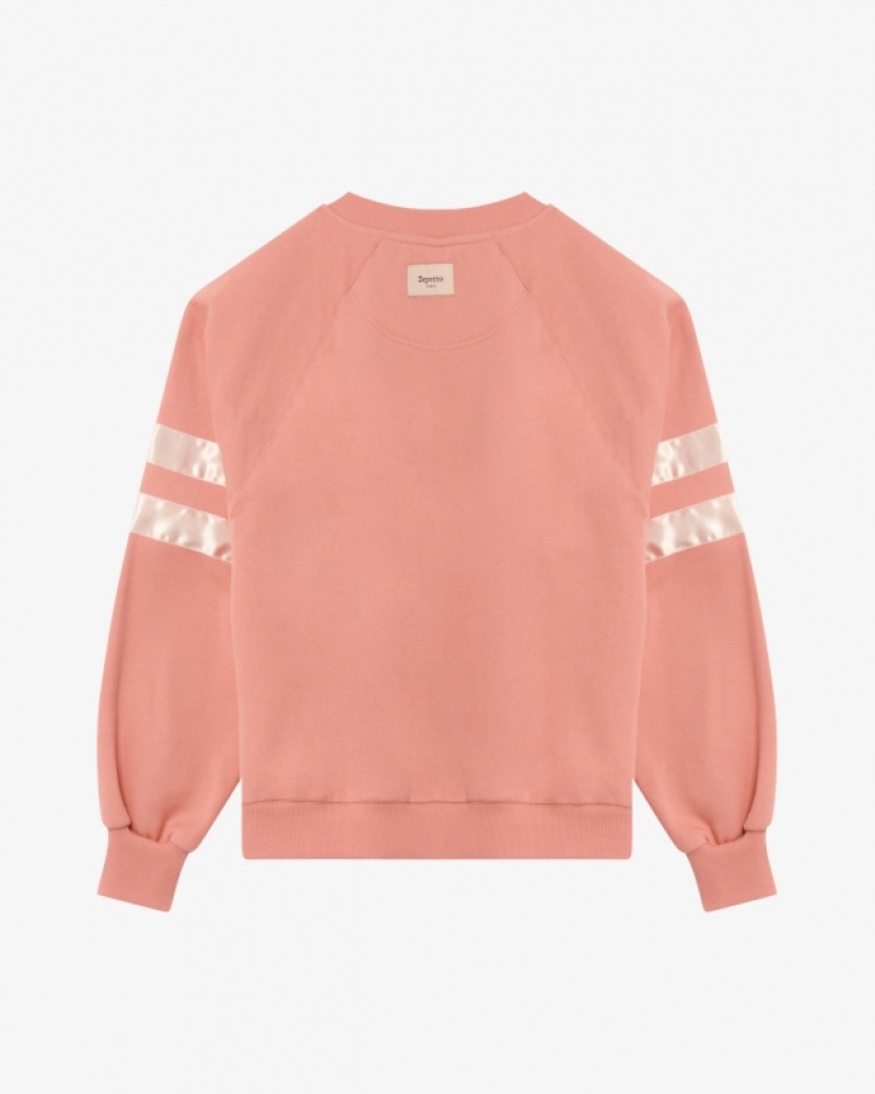 Pink Repetto Satin Women's Sweatshirts | 85460HNZW