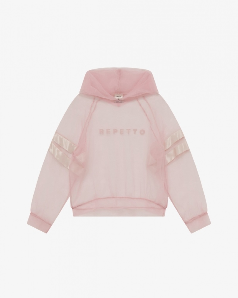 Pink Repetto Tulle satin stripes Women\'s Sweatshirts | 69027OLRH