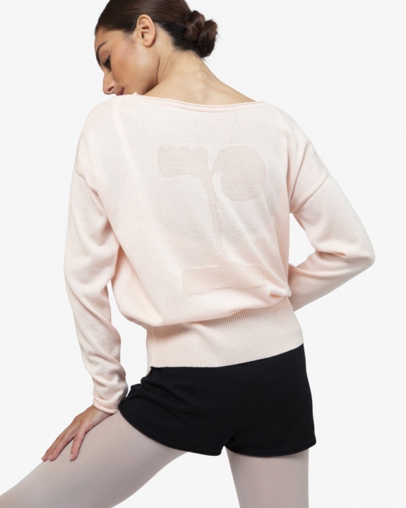 Pink Repetto Warm-up pull over Women's Long Sleeve | 74168MJVN