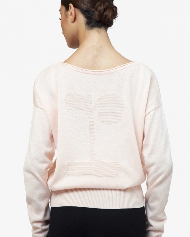 Pink Repetto Warm-up pull over Women's Long Sleeve | 74168MJVN