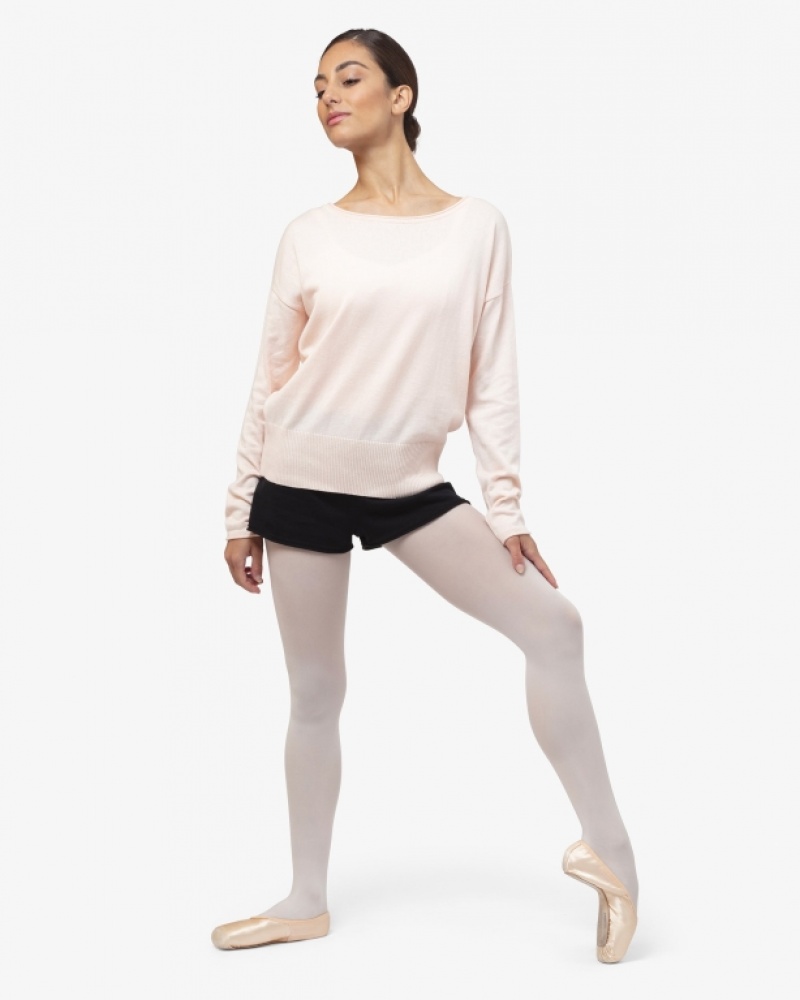 Pink Repetto Warm-up pull over Women's Long Sleeve | 74168MJVN