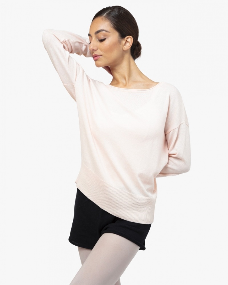 Pink Repetto Warm-up pull over Women\'s Long Sleeve | 74168MJVN