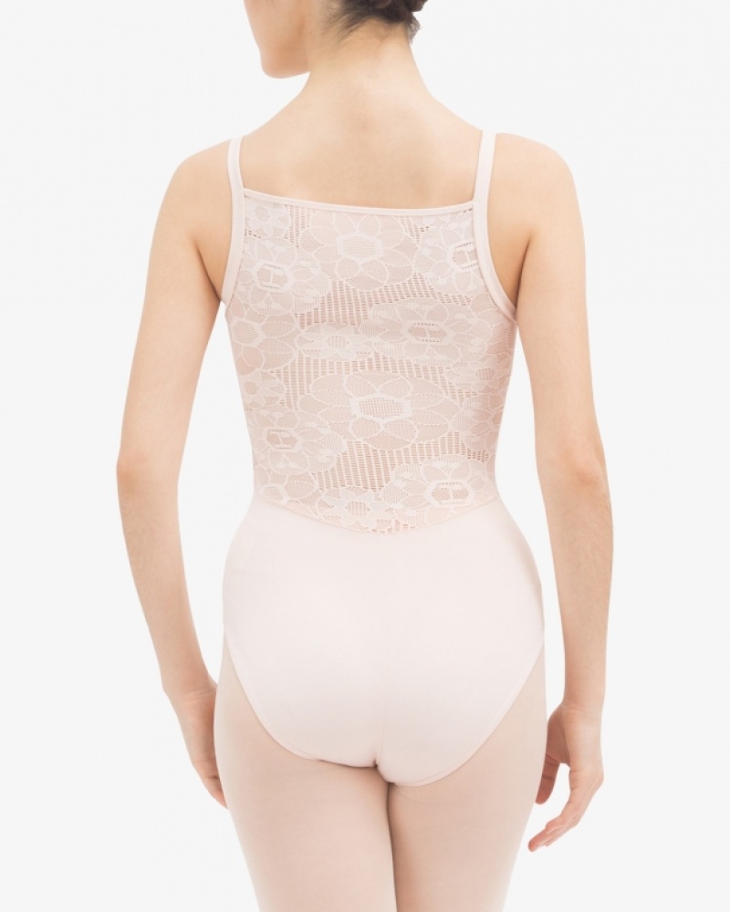 Pink Repetto lace Women's Leotards | 31756KPLY