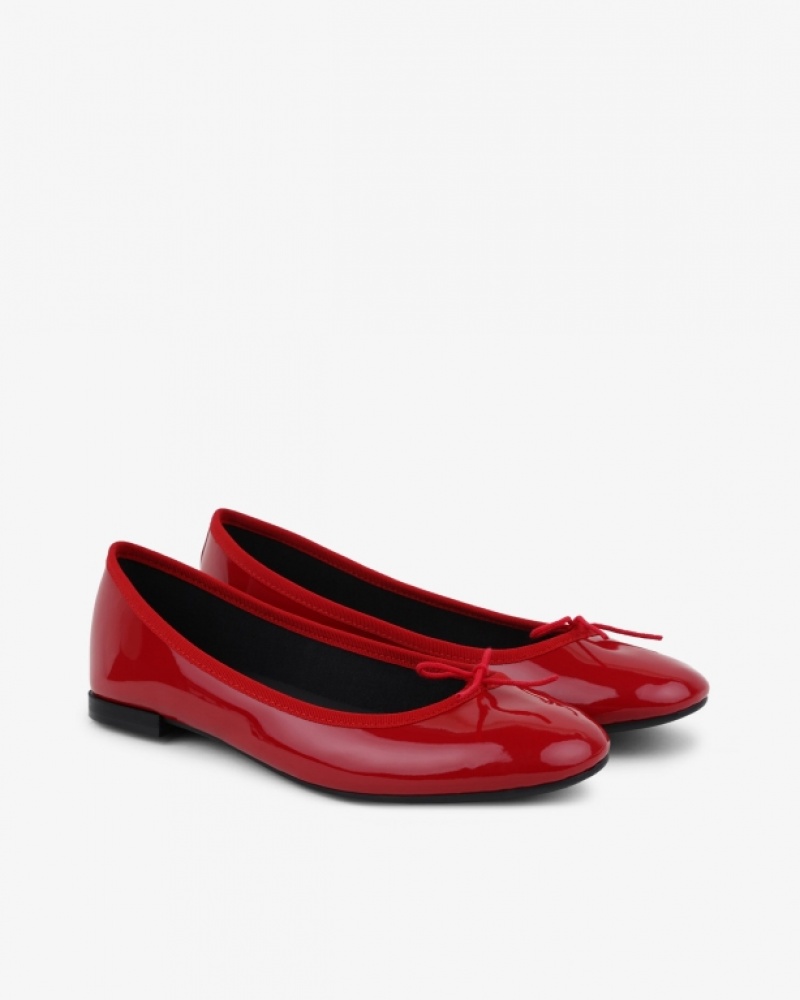 Red Repetto Cendrillon sole rubber Women's Ballerina | 14265FOQR