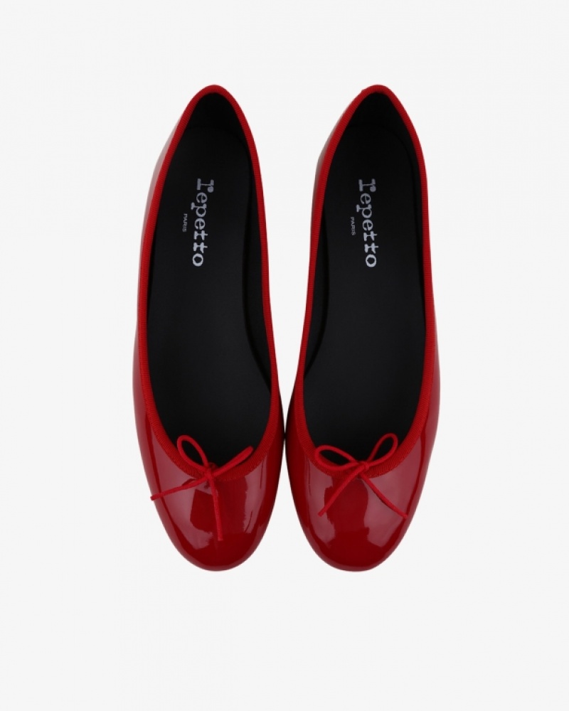 Red Repetto Cendrillon sole rubber Women's Ballerina | 14265FOQR