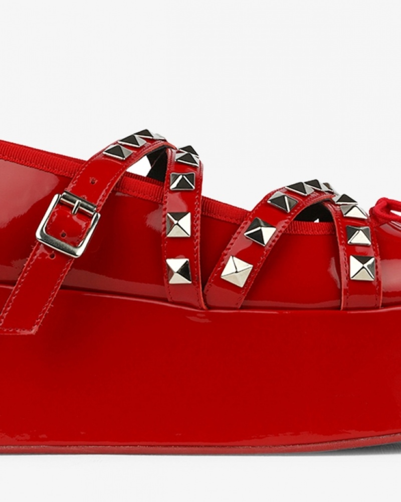 Red Repetto NOIR KEI NINOMIYA Platform with studded strap Women's Mary Janes | 18379IDSA