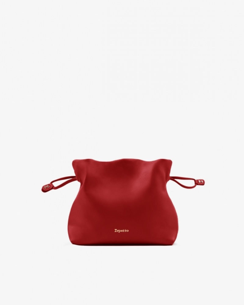 Red Repetto Poids Plume Accessories Leather Bags | 31280MPLO