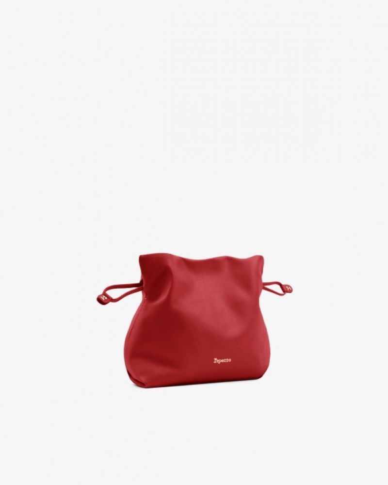 Red Repetto Poids Plume Accessories Leather Bags | 31280MPLO