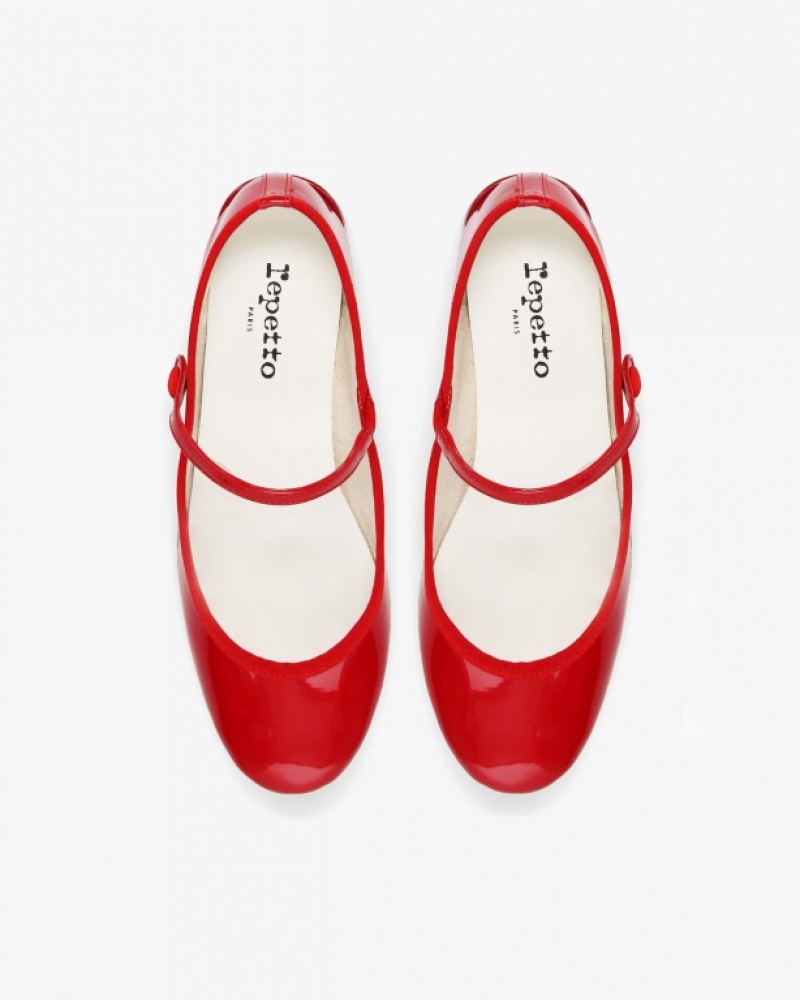 Red Repetto Rose Women's Mary Janes | 56374HDFE