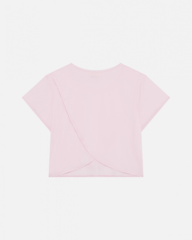 Rose Repetto Active Silk crop Women's Tops | 93180VQAD