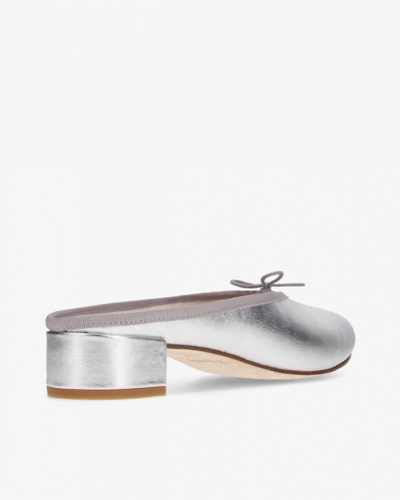 Silver Repetto Camille Women's Mules | 54926MSEA