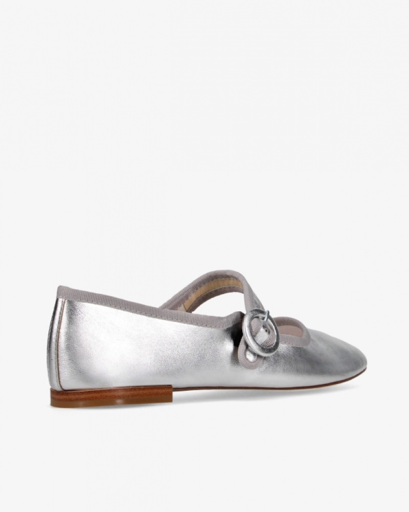 Silver Repetto Georgia square-toe Women's Mary Janes | 89307ACXO