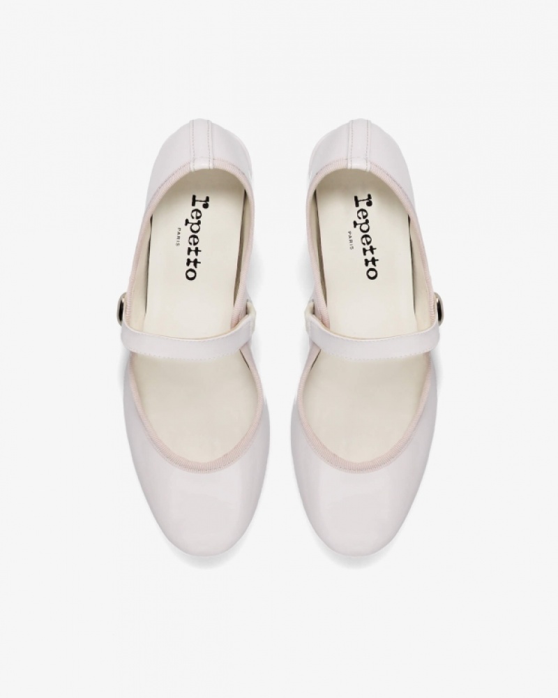 White Repetto Fabienne Women's Mary Janes | 78561TDHM