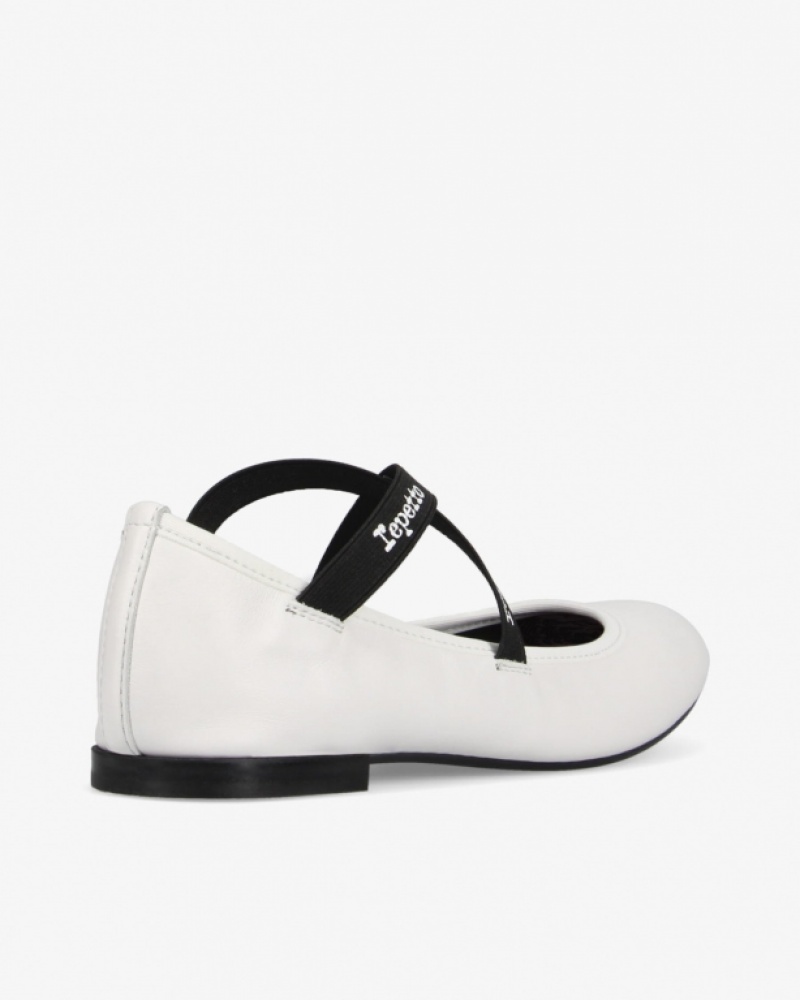 White Repetto Joana Women's Mary Janes | 57923SBFQ