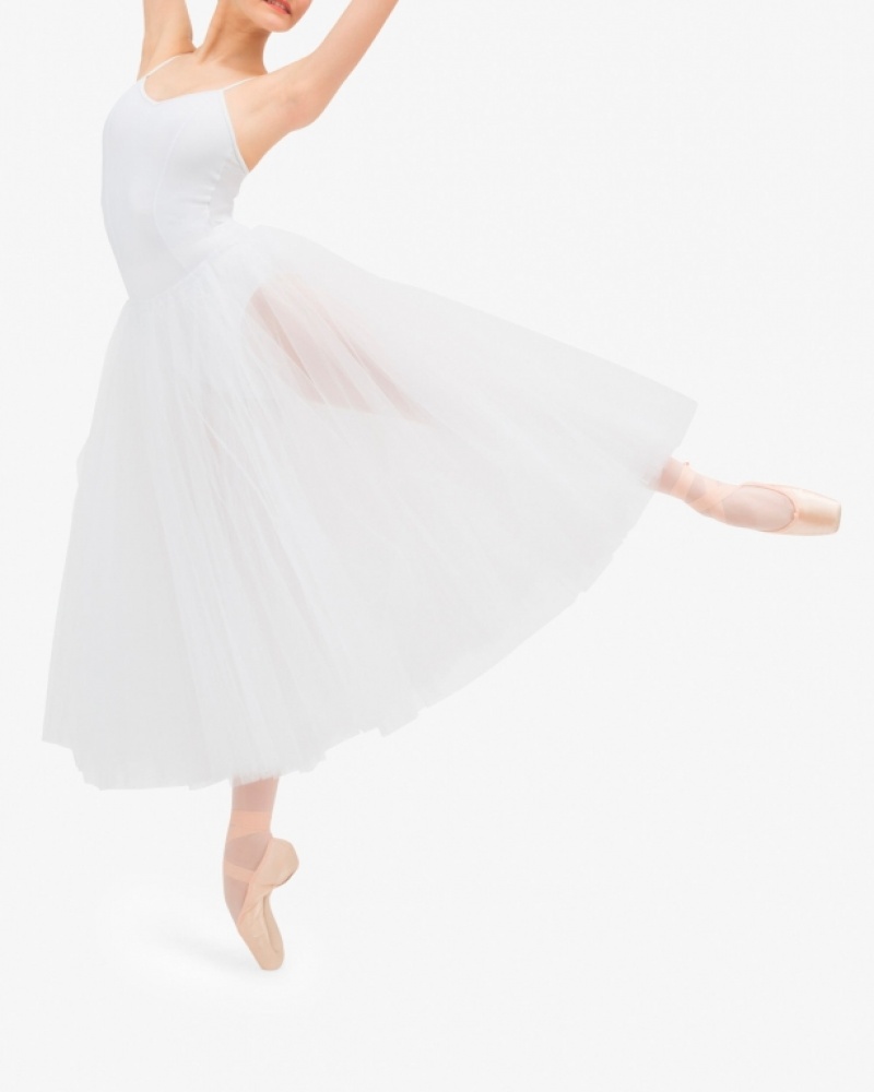 White Repetto Long tutu Women's Skirts | 53248PWQF