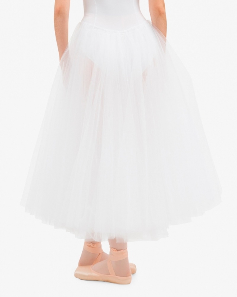 White Repetto Long tutu Women's Skirts | 53248PWQF